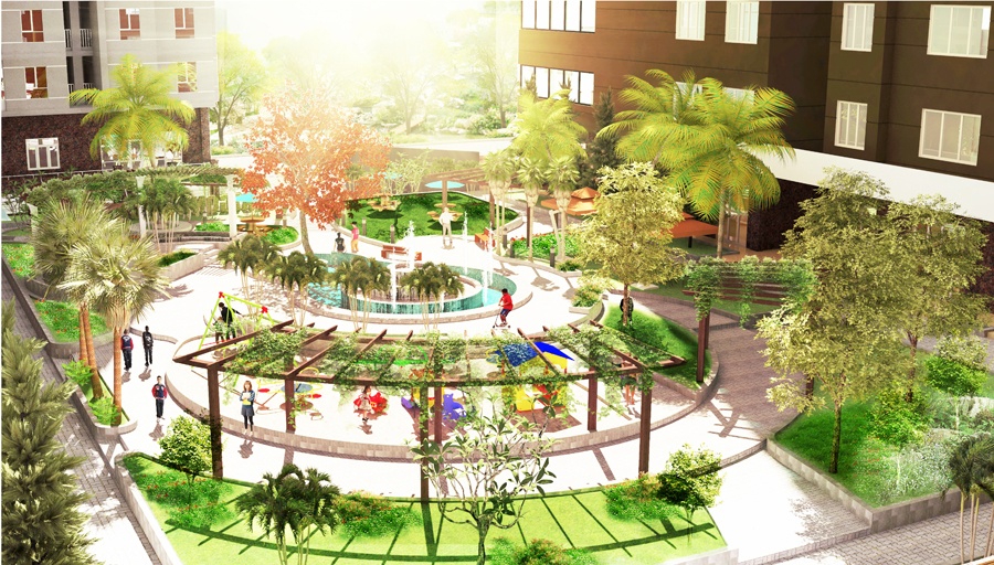 Công viên trung tâm tại dự án Saigonres Plaza Bình Thạnh