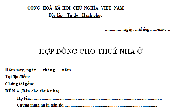 Káº¿t quáº£ hÃ¬nh áº£nh cho há»£p Äá»ng thuÃª nhÃ 