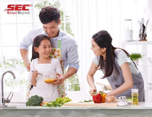 nấu ăn khi chuyển đến nhà mới