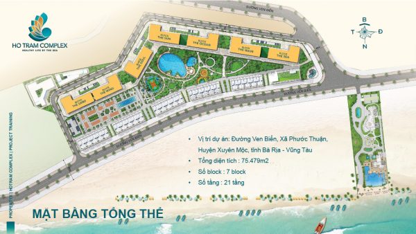 Mặt bằng dự án căn hộ Hồ Tràm Complex