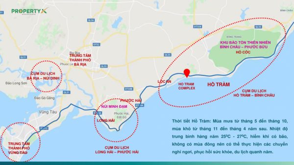Tiện ích ngoại khu dự án Hồ Tràm Complex