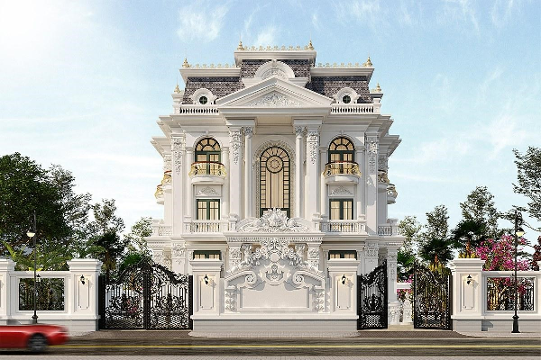 Mẫu biệt thự 3 tầng phong cách tân cổ điển