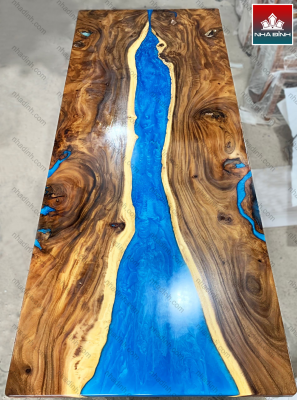 Bàn Epoxy Gỗ Me Tây